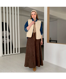 VASCARA（バスカラ）の「Suede Flare Long Skirt (3colors)（スカート）」