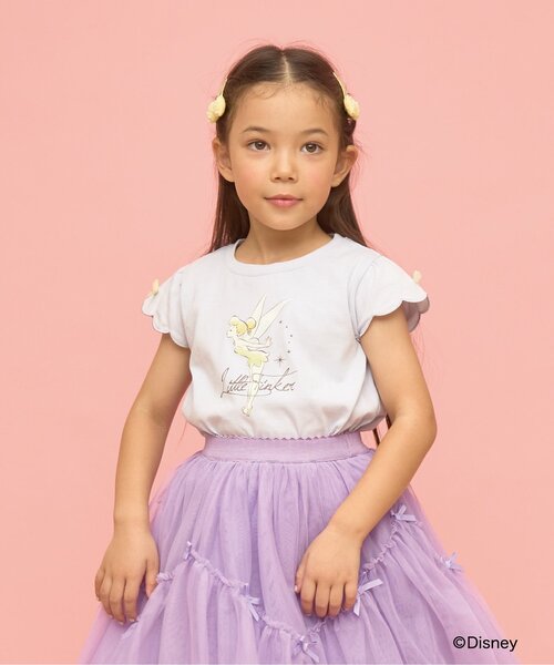 Lycee mine(리세마인)의 「【Disney】【속건・UV・형 무너지지 않는다】스칼랩 슬리브 아소트 전사 프린트 T셔츠(T셔츠/컷소우)」｜블루 그레이