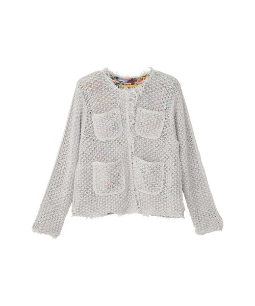 HYSTERIC GLAMOUR(ヒステリックグラマー)の「HYSTERIC GROOVY ジャケット(カーディガン/ボレロ・レディース・ブラック/ベージュ/グリーン・FREE)」の1枚目の写真