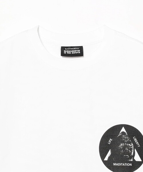 Black Weirdos（ブラックウィドウ）の「BLACK WEIRDOS × NISHIMOTO IS THE MOUTH / NIMBW02（Tシャツ/カットソー・メンズ・ブラック/ホワイト・L/M/XL）」の4枚目の写真