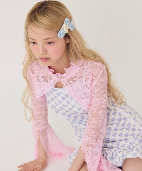 kaorinomori(カオリノモリ)の「kaorinomori ローズヘアピン / カオリノモリ(ヘアピン・レディース・ライトブルー/ピンク・ONE SIZE)」の7枚目の写真