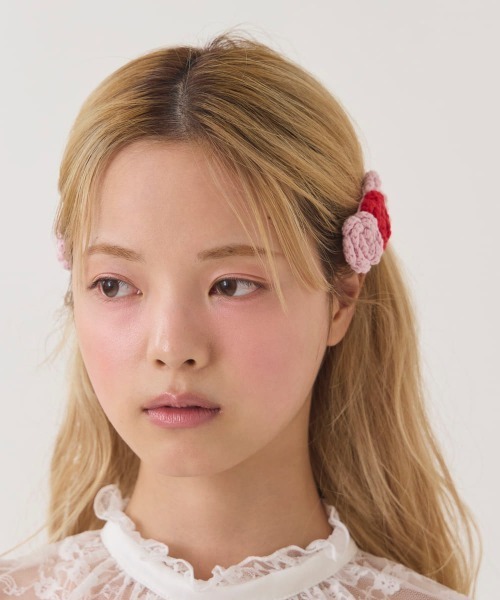 kaorinomori(カオリノモリ)の「kaorinomori ローズヘアピン / カオリノモリ(ヘアピン・レディース・ライトブルー/ピンク・ONE SIZE)」の16枚目の写真