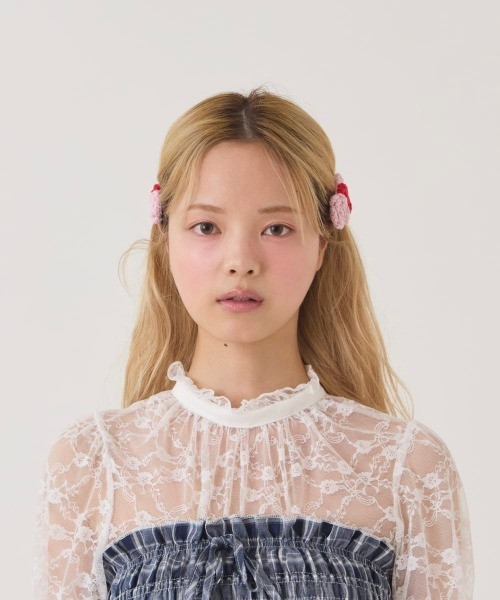 kaorinomori(カオリノモリ)の「kaorinomori ローズヘアピン / カオリノモリ(ヘアピン・レディース・ライトブルー/ピンク・ONE SIZE)」の17枚目の写真