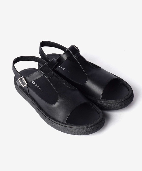 MOHI（モヒ）の「MOHI  MOHI T Strap Leather Sandal モヒ Tストラップ レザーサンダル（サンダル・レディース・ブラック・37/36/38）」の7枚目の写真