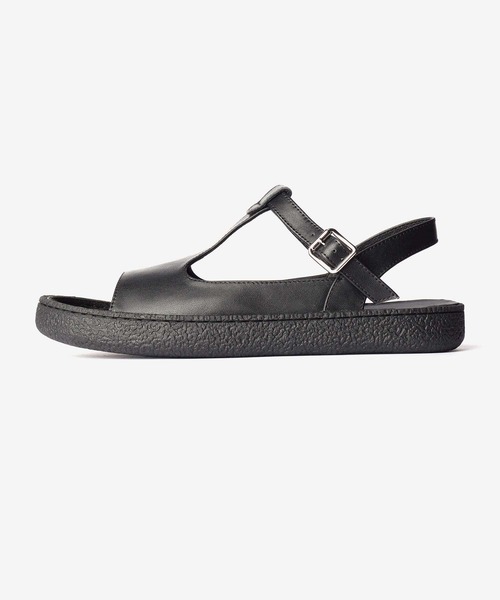 MOHI（モヒ）の「MOHI  MOHI T Strap Leather Sandal モヒ Tストラップ レザーサンダル（サンダル・レディース・ブラック・37/36/38）」の10枚目の写真