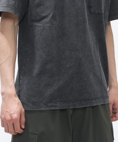 TIGORA(ティゴラ)の「ティゴラ TIGORA ウォッシュコットンTシャツ(Tシャツ/カットソー・メンズ・ダークグレー/ダークブルー・3L/LL/L/M/S)」の6枚目の写真