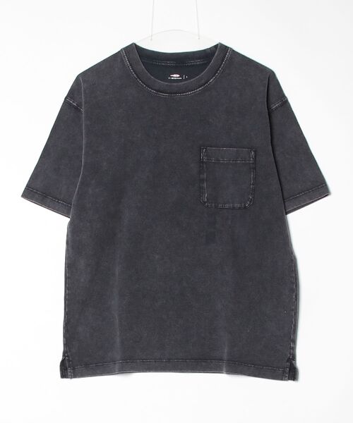 TIGORA(ティゴラ)の「ティゴラ TIGORA ウォッシュコットンTシャツ(Tシャツ/カットソー・メンズ・ダークグレー/ダークブルー・3L/LL/L/M/S)」の4枚目の写真