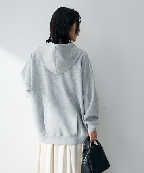 Green　Parks（グリーンパークス）の「Bigサイズパーカー（スウェット・レディース・ホワイト系その他2/チャコールグレー/杢グレー・FREE）」の16枚目の写真