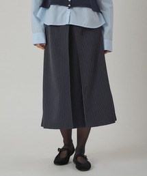 pinstripe tuck skirt / ピンストライプタックスカート