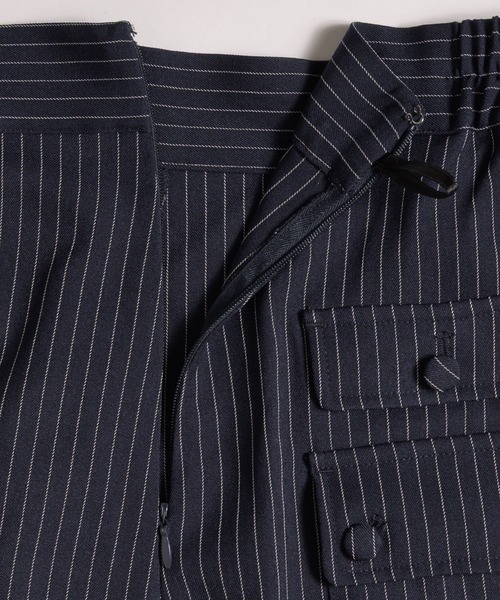 MUHET（ミュエータ）の「pinstripe tuck skirt / ピンストライプタックスカート（スカート・レディース・グレー/ネイビー・LARGE/MEDIUM）」の21枚目の写真