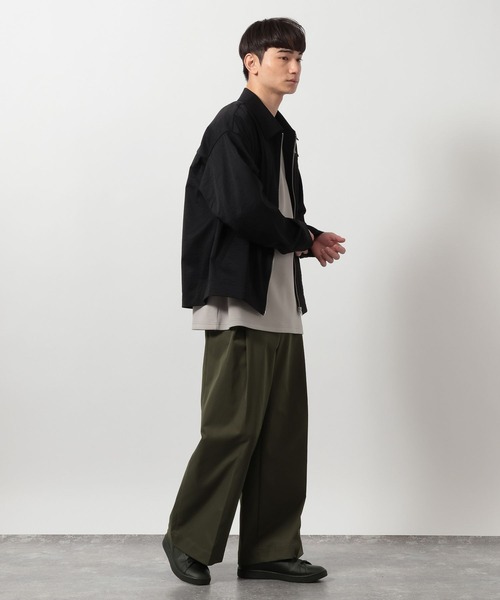 LAKOLE（ラコレ）の「【セットアップ可】3Dタックワイドパンツ / 648032（その他パンツ・メンズ・カーキ/ブラック・LARGE/MEDIUM）」の4枚目の写真