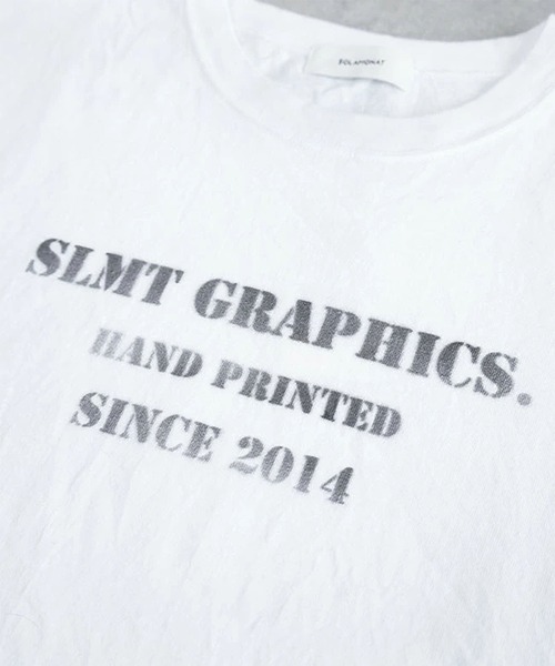 SOLAMONAT(ソラモナ)の「パフ天竺 裾リブベーシックプリントT ステンシルSLM(Tシャツ/カットソー・レディース・ブラック/ホワイト/杢グレー・FREE)」の15枚目の写真