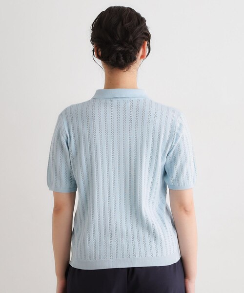 LAURA ASHLEY(ローラアシュレイ)の「【洗える/アイレット入り】衿付きプルオーバーニット(ニット/セーター・レディース・チョコ/オフホワイト/サックスブルー・38/40)」の18枚目の写真