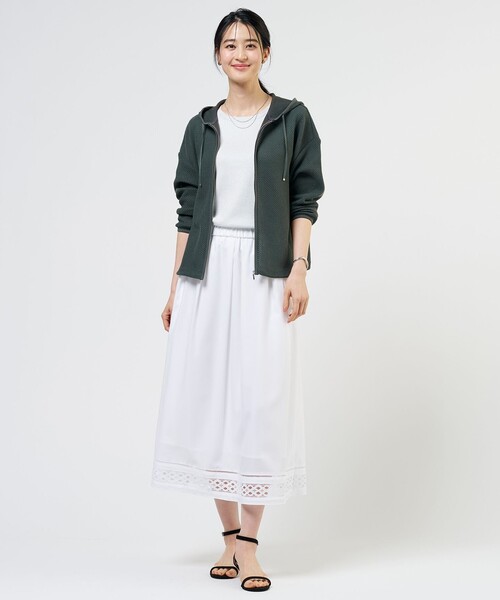 J.PRESS Ladies(J.プレス レディス)の「【セット着用可】スパンソフトクロス刺繍 スカート(スカート・レディース・ダルブルー系/ネイビー系/ホワイト系・XS/S)」の12枚目の写真