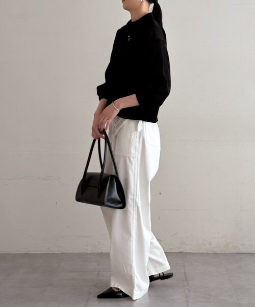 LOUNGEDRESS（ラウンジドレス）の「スキッパーポロニット（ニット/セーター・レディース・レッド/ベージュ/ブラック・FREE）」の8枚目の写真