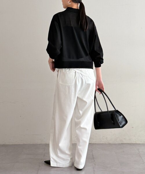 LOUNGEDRESS（ラウンジドレス）の「スキッパーポロニット（ニット/セーター・レディース・レッド/ベージュ/ブラック・FREE）」の9枚目の写真