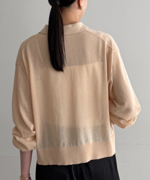 LOUNGEDRESS（ラウンジドレス）の「スキッパーポロニット（ニット/セーター・レディース・レッド/ベージュ/ブラック・FREE）」の19枚目の写真