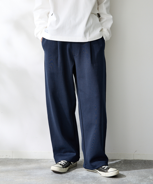 B.C STOCK(ベーセーストック)の「ANTS & ELEPHANTS / アンツアンドエレファンツ Wジャージー オーバーパンツ(スウェットパンツ・メンズ・グレー/チャコールグレー/ネイビー・LARGE/MEDIUM)」の3枚目の写真