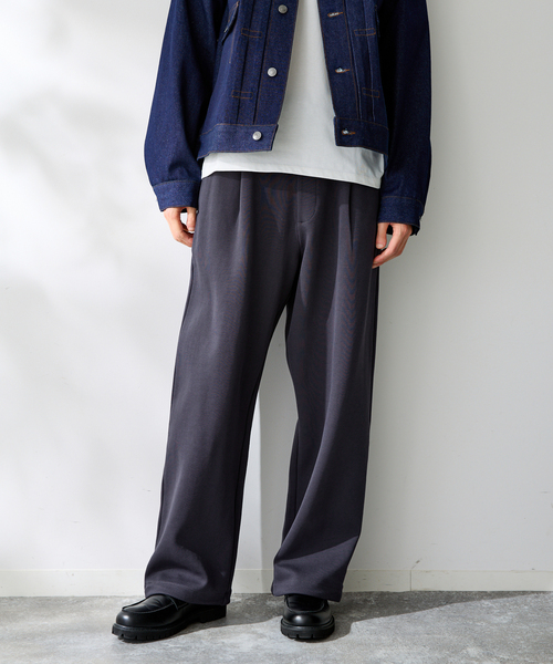 B.C STOCK(ベーセーストック)の「ANTS & ELEPHANTS / アンツアンドエレファンツ Wジャージー オーバーパンツ(スウェットパンツ・メンズ・グレー/チャコールグレー/ネイビー・LARGE/MEDIUM)」の5枚目の写真