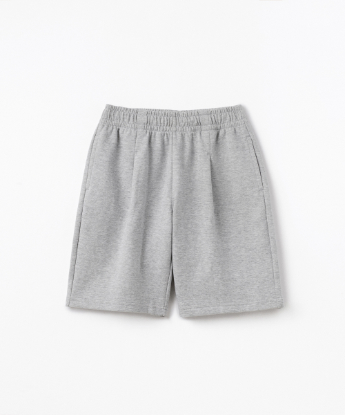 MUSINSA STANDARD KIDS（ムシンサスタンダードキッズ）の「ダブルニットワンタックワイドスウェットショーツ[ミディアムグレー]（その他パンツ・レディース・その他・100/110/120/130/140/150/160）」の3枚目の写真