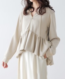 La-gemme（ラジェム）の「バルーンペプラムジップアップパーカー（パーカー）」