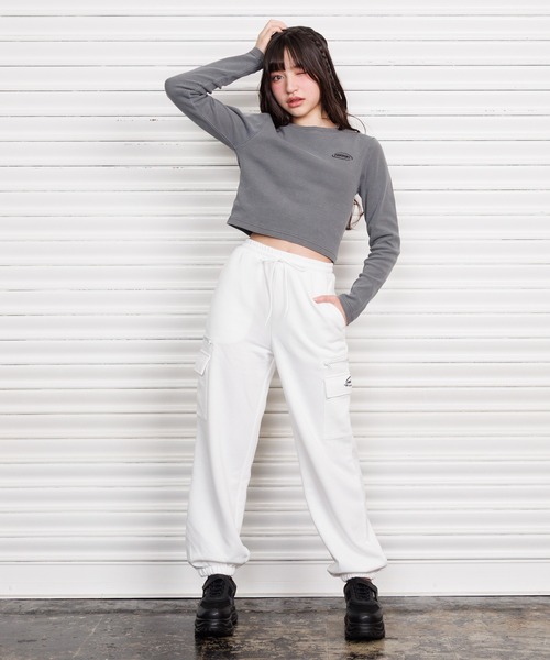 PINKHUNT(ピンクハント)の「PINKHUNT スウェットカーゴロングパンツ 1438K(その他パンツ・キッズ・ブラック/ホワイト/アッシュグレー・130cm/140cm/120cm/150cm/160cm)」の7枚目の写真
