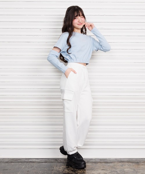 PINKHUNT(ピンクハント)の「PINKHUNT スウェットカーゴロングパンツ 1438K(その他パンツ・キッズ・ブラック/ホワイト/アッシュグレー・130cm/140cm/120cm/150cm/160cm)」の11枚目の写真