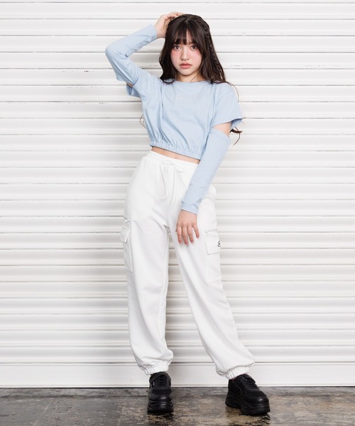 PINKHUNT(ピンクハント)の「PINKHUNT スウェットカーゴロングパンツ 1438K(その他パンツ・キッズ・ブラック/ホワイト/アッシュグレー・130cm/140cm/120cm/150cm/160cm)」の9枚目の写真
