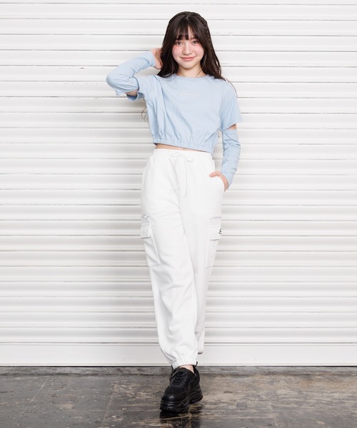 PINKHUNT(ピンクハント)の「PINKHUNT スウェットカーゴロングパンツ 1438K(その他パンツ・キッズ・ブラック/ホワイト/アッシュグレー・130cm/140cm/120cm/150cm/160cm)」の10枚目の写真