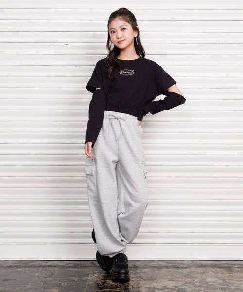 PINKHUNT(ピンクハント)の「PINKHUNT スウェットカーゴロングパンツ 1438K(その他パンツ・キッズ・ブラック/ホワイト/アッシュグレー・130cm/140cm/120cm/150cm/160cm)」の18枚目の写真