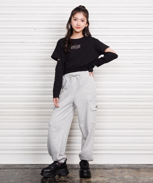 PINKHUNT(ピンクハント)の「PINKHUNT スウェットカーゴロングパンツ 1438K(その他パンツ・キッズ・ブラック/ホワイト/アッシュグレー・130cm/140cm/120cm/150cm/160cm)」の19枚目の写真