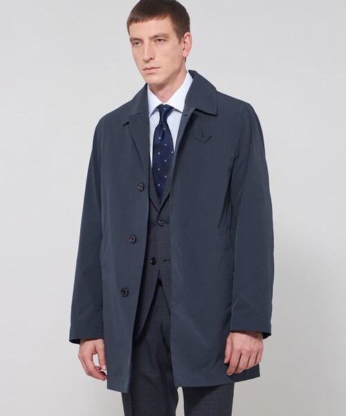 MACKINTOSH LONDON（マッキントッシュ ロンドン）の「【WEB・一部店舗限定】【DUNFORD SHORT】ステンカラーショートコート（ステンカラーコート・メンズ・ネイビー/チャコールグレー・42/40/38）」の2枚目の写真