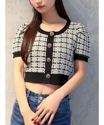Sov.バイカラートップス　free シアーコンビバイカラーニットトップス｜WOMEN｜250HAM70-209H｜AZUL