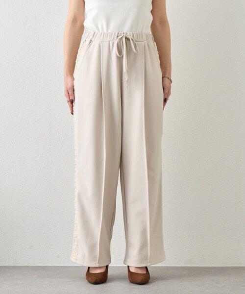 Jena espace merveilleux(ジェナ エスパスメルヴェイユ)の「サイドラインレースパンツ(その他パンツ・レディース・アイボリー/チャコールグレー・FREE)」の18枚目の写真