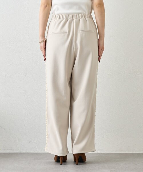 Jena espace merveilleux(ジェナ エスパスメルヴェイユ)の「サイドラインレースパンツ(その他パンツ・レディース・アイボリー/チャコールグレー・FREE)」の20枚目の写真