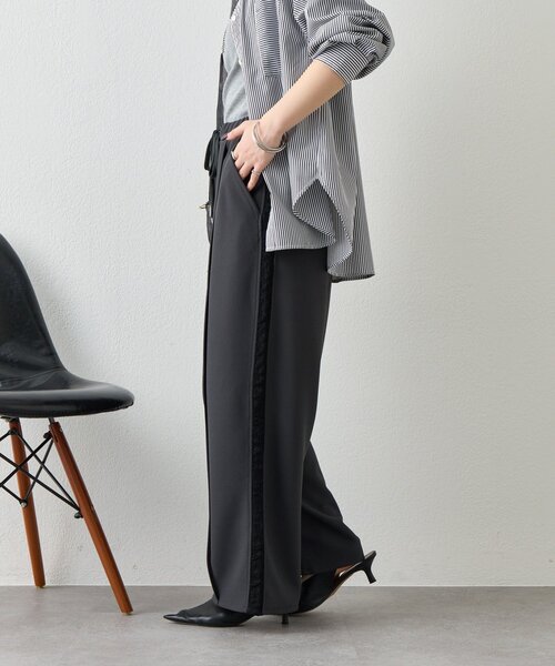 Jena espace merveilleux(ジェナ エスパスメルヴェイユ)の「サイドラインレースパンツ(その他パンツ・レディース・アイボリー/チャコールグレー・FREE)」の6枚目の写真