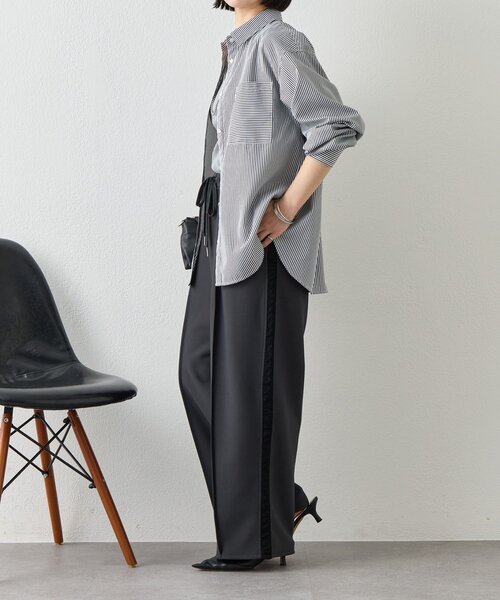 Jena espace merveilleux(ジェナ エスパスメルヴェイユ)の「サイドラインレースパンツ(その他パンツ・レディース・アイボリー/チャコールグレー・FREE)」の8枚目の写真