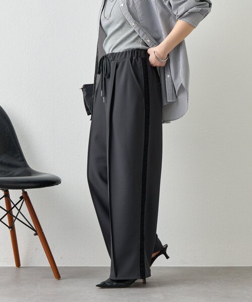 Jena espace merveilleux(ジェナ エスパスメルヴェイユ)の「サイドラインレースパンツ(その他パンツ・レディース・アイボリー/チャコールグレー・FREE)」の9枚目の写真