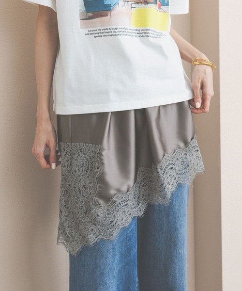 GLOBAL WORK(グローバルワーク)の「刺繍レースマルチビスチェベルト/654849(その他トップス・レディース・ブラック/オフホワイト/グレー/ホワイト/ダークブラウン・FREE)」の21枚目の写真