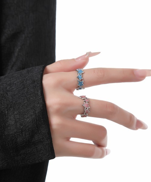 pyornim(ピョルニム)の「パステルカラー スター リング 星 ウィッシュコア(リング・レディース・ピンク/アイボリー/ブルー・F)」の9枚目の写真