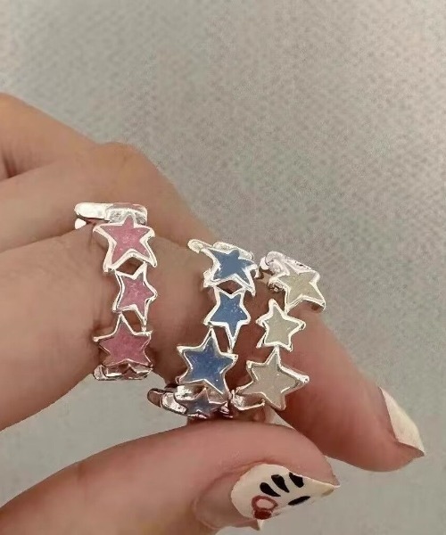 pyornim(ピョルニム)の「パステルカラー スター リング 星 ウィッシュコア(リング・レディース・ピンク/アイボリー/ブルー・F)」の4枚目の写真