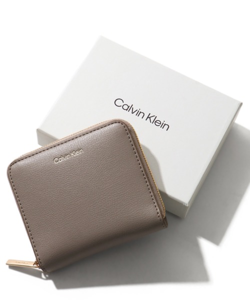 セール】【Calvin Klein/カルバンクライン】FOIL LOGO MEDIUM ZIP