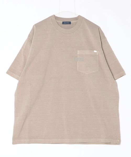NAUTICA(ノーティカ)の「NAUTICA/ノーティカ ビッグシルエット ピグメントダイ ヒドゥンロゴ ショートスリーブ ポケットTシャツ(Tシャツ/カットソー・メンズ・ベージュ/チャコールグレー/ブラウン/ネイビー/ベージュ系その他・MEDIUM/LARGE/SMALL/X-LARGE)」の3枚目の写真