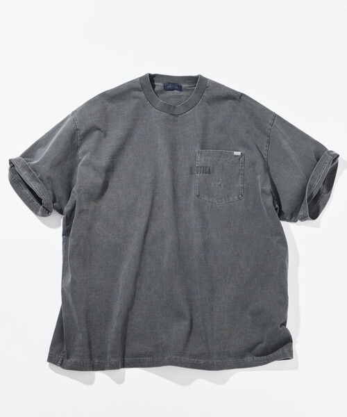 NAUTICA(ノーティカ)の「NAUTICA/ノーティカ ビッグシルエット ピグメントダイ ヒドゥンロゴ ショートスリーブ ポケットTシャツ(Tシャツ/カットソー・メンズ・ベージュ/チャコールグレー/ブラウン/ネイビー/ベージュ系その他・MEDIUM/LARGE/SMALL/X-LARGE)」の6枚目の写真