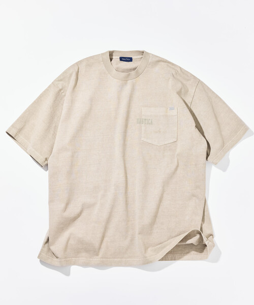 NAUTICA(ノーティカ)の「NAUTICA/ノーティカ ビッグシルエット ピグメントダイ ヒドゥンロゴ ショートスリーブ ポケットTシャツ(Tシャツ/カットソー・メンズ・ベージュ/チャコールグレー/ブラウン/ネイビー/ベージュ系その他・MEDIUM/LARGE/SMALL/X-LARGE)」の8枚目の写真