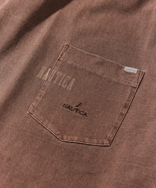 NAUTICA(ノーティカ)の「NAUTICA/ノーティカ ビッグシルエット ピグメントダイ ヒドゥンロゴ ショートスリーブ ポケットTシャツ(Tシャツ/カットソー・メンズ・ベージュ/チャコールグレー/ブラウン/ネイビー/ベージュ系その他・MEDIUM/LARGE/SMALL/X-LARGE)」の11枚目の写真