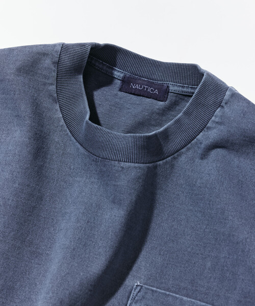 NAUTICA(ノーティカ)の「NAUTICA/ノーティカ ビッグシルエット ピグメントダイ ヒドゥンロゴ ショートスリーブ ポケットTシャツ(Tシャツ/カットソー・メンズ・ベージュ/チャコールグレー/ブラウン/ネイビー/ベージュ系その他・MEDIUM/LARGE/SMALL/X-LARGE)」の15枚目の写真