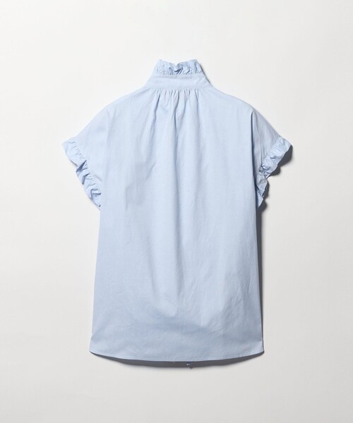 dahl'ia（ダリア）の「＜dahl’ia＞フリル ノースリーブ ブラウス（シャツ/ブラウス・レディース・ライトブルー/ホワイト・FREE）」の3枚目の写真