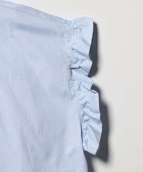 dahl'ia（ダリア）の「＜dahl’ia＞フリル ノースリーブ ブラウス（シャツ/ブラウス・レディース・ライトブルー/ホワイト・FREE）」の5枚目の写真