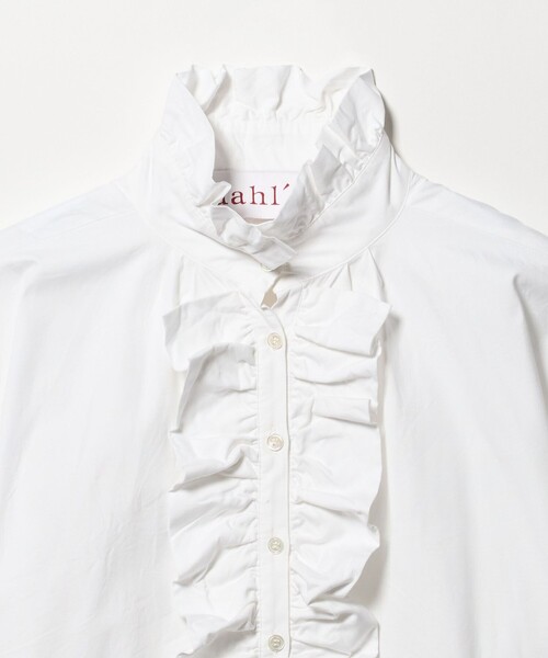 dahl'ia（ダリア）の「＜dahl’ia＞フリル ノースリーブ ブラウス（シャツ/ブラウス・レディース・ライトブルー/ホワイト・FREE）」の9枚目の写真